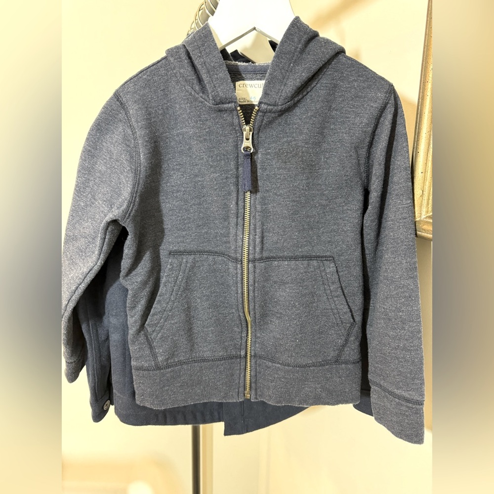 Crewcuts faded wash zip up hoodie